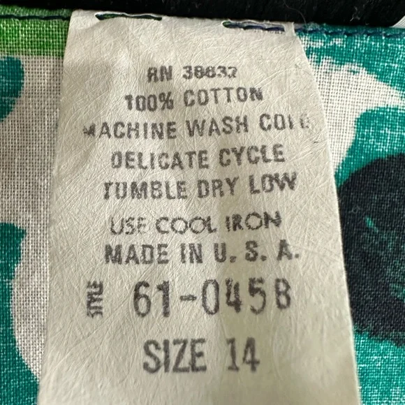 Vintage Melissa Lane Floral Dress 100% Cotton Multicolor Size 14 - Picture 11 of 12